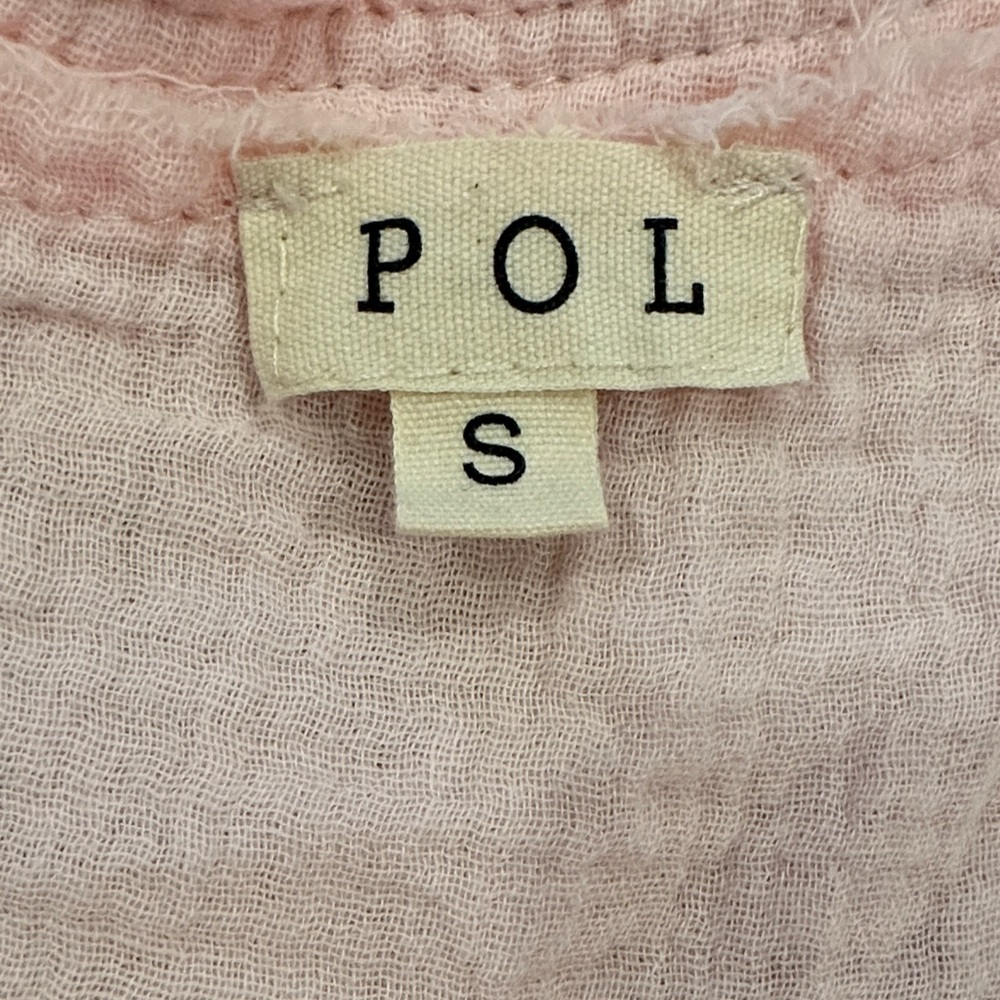 POL Soft Pink Double Gauze and Lace Tunic - Picture 6 of 8